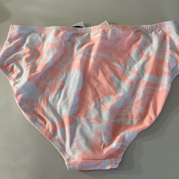 Beautiful peach leaf print high waisted swimsuit bottoms 1X  17 - Picture 2 of 3